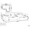 Beliani Modulinė kampinė sofa HELLNAR, 3 vietų, kairinė, kreminė balta, Boucle
