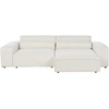 Beliani Modulinė kampinė sofa HELLNAR, 3 vietų, kairinė, kreminė balta, Boucle