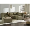 Beliani Modulinė kampinė sofa LEMVIG 4 asmenims, kairinė, žalias velvetas su otomane