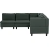 Beliani Modulinė kampinė sofa UNSTAD, 5 vietų, kairinė, tamsiai žalia