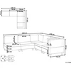 Beliani Modulinė kampinė sofa UNSTAD, 5 vietų, kairinė, tamsiai žalia