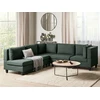 Beliani Modulinė kampinė sofa UNSTAD, 5 vietų, kairinė, tamsiai žalia
