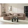 Beliani MODULINĖ KAMPUINĖ SOFA LEMVIG 4 VIETŲ, DEŠININĖ, SMĖLIO SPALVOS VAGOSTU