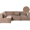 Beliani MODULINĖ KAMPUINĖ SOFA LEMVIG 4 VIETŲ, DEŠININĖ, SMĖLIO SPALVOS VAGOSTU