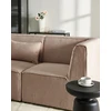 Beliani MODULINĖ KAMPUINĖ SOFA LEMVIG 4 VIETŲ, DEŠININĖ, SMĖLIO SPALVOS VAGOSTU