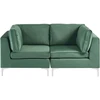 Beliani Modulinė sofa 2 asmenims EVJA žalias veliūras