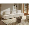 Beliani Modulinė sofa 3 asmenims TIBRO, sulaužyta balta