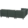 Beliani Modulinė sofa 5 asmenims UNSTAD dešininė, tamsiai žalia