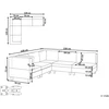 Beliani Modulinė sofa 5 asmenims UNSTAD dešininė, tamsiai žalia