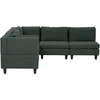Beliani Modulinė sofa 5 asmenims UNSTAD dešininė, tamsiai žalia