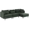 Beliani Modulinė sofa EGERIS, velvetas, tamsiai žalia, kairinė