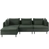 Beliani Modulinė sofa EGERIS, velvetas, tamsiai žalia, dešininė