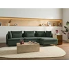Beliani Modulinė sofa EGERIS, velvetas, tamsiai žalia, kairinė
