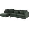 Beliani Modulinė sofa EGERIS, velvetas, tamsiai žalia, dešininė