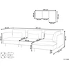 Beliani Modulinė sofa EGERIS, velvetas, tamsiai žalia, kairinė