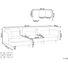 Beliani Modulinė sofa EGERIS, velvetas, tamsiai žalia, dešininė