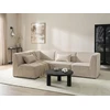 Beliani Modulinė sofa kampinė 4 asmenims LEMVIG dešininė, smėlio spalvos velvetas