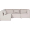 Beliani Modulinė sofa kampinė 4 asmenims LEMVIG dešininė, smėlio spalvos velvetas