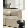 Beliani Modulinė sofa kampinė 4 asmenims LEMVIG dešininė, smėlio spalvos velvetas