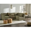 Beliani Modulinė sofa-lova „LEMVIG“, 4 vietų, kairinė, žalia, velvetas