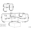 Beliani Modulinė sofa-lova „LEMVIG“, 4 vietų, kairinė, žalia, velvetas