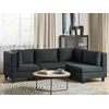 Beliani Modulinė sofa UNSTAD 4 asmenims, kairinė, juoda
