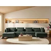 Beliani Modulinė U formos sofa 4 asmenims EGERIS tamsiai žalia velvetas