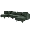Beliani Modulinė U formos sofa 4 asmenims EGERIS tamsiai žalia velvetas