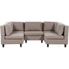 Beliani Modulinė U formos sofa 5 asmenims UNSTAD ruda