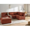 Sofa Beliani Otomana LEMVIG velvetinis dirbtinis pluoštas, auksinės rudos spalvos