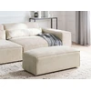 Beliani Otomanas HELLNAR veliūras šviesiai smėlio spalvos