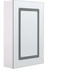 Beliani Pakabinama vonios kambario spintelė su LED veidrodžiu CONDOR 40 cm 60 cm balta