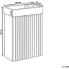 Beliani Pakabinama vonios spintelė su praustuvu JUNDAIRA 40 cm smėlio spalvos