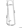 Beliani Pastatomas veidrodis BAGNOLET 150 cm metalinis auksinis