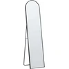 Beliani Pastatomas veidrodis BAGNOLET 150 cm metalinis juodas