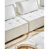 Beliani Penkiavietė modulinė kampinė sofa TIBRO, kreminės baltos spalvos, kairinė