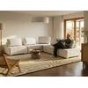 Beliani Penkiavietė modulinė kampinė sofa TIBRO, kreminės baltos spalvos, kairinė