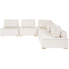 Beliani Penkiavietė modulinė kampinė sofa TIBRO, kreminės baltos spalvos, kairinė