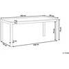 Beliani Posėdžių stalas GROSSETO 90 cm 180 cm granito spalvos juodas