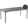 Beliani Posėdžių stalas GROSSETO 90 cm 180 cm granito spalvos juodas