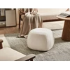 Beliani Pufas BARRON, boucle audinys, pieno balta