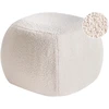 Beliani Pufas BARRON, boucle audinys, pieno balta