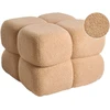 Beliani Pufas CALIENTE, boucle, smėlio spalvos