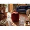 Beliani Pufas SELBY, aksominis, bordo
