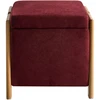Beliani Pufas su daiktadėže EDLAND, 45 cm, bordo