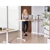 Beliani Rankiniu būdu reguliuojamas stalas DESTINAS Šviesiai rudas/ baltas 160 cm 72 cm
