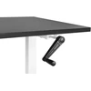 Beliani Rankiniu būdu reguliuojamas stalas DESTINES, 160 × 72 cm, juodas ir baltas
