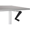 Beliani Rankiniu būdu reguliuojamas stalas DESTINAS pilkas/baltas 120 cm 72 cm