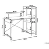 Beliani Rašomasis stalas BILOXY juodas 120 cm 64 cm su lentynomis