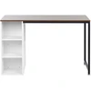 Beliani Rašomasis stalas DESE rudas/baltas 120 cm 60 cm